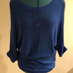 Express mesh blue dolman sweater - size S